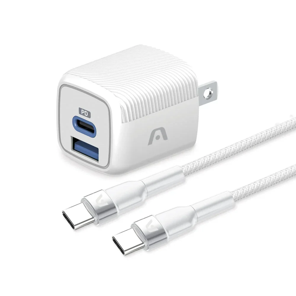 WALL CHARGER ARGOM Type-C - USB 38W VOLTA P38 White