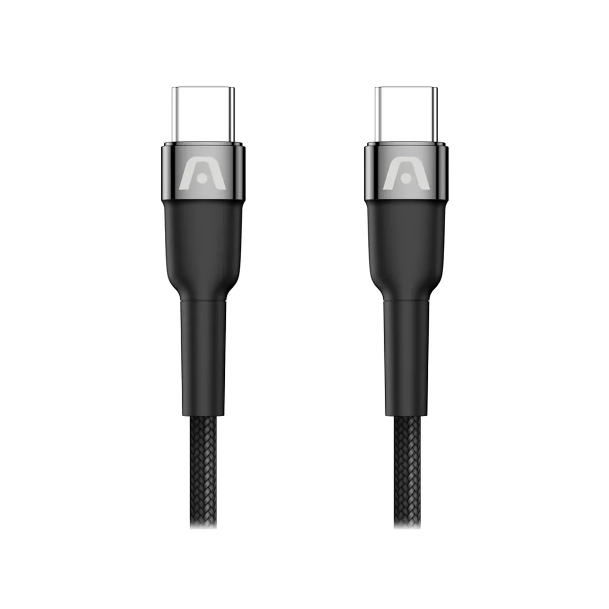 CABLE ARGOM CB-0047BK TYPE-C TO TYPE-C 65 W NYLON 1.8M BLACK