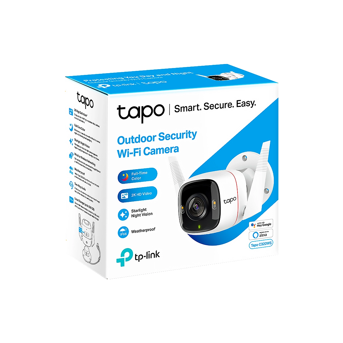CAMARA TP-LINK Tapo C320WS WI-FI 2K SEGURIDAD EXTERIORES COLOR