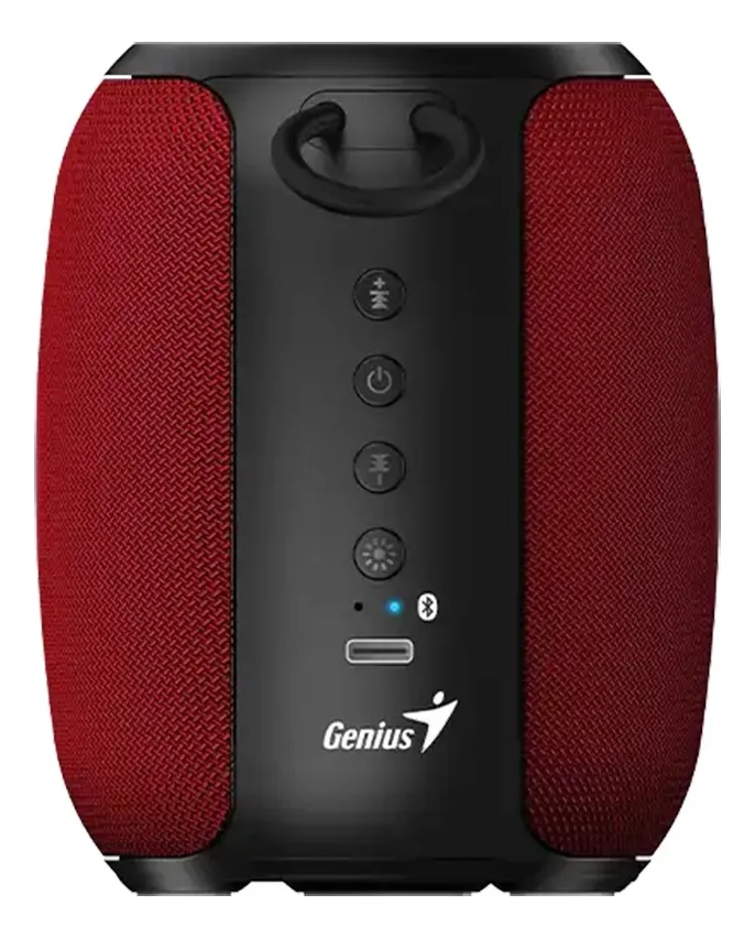 PARLANTE GENIUS PORTATIL SP-915T 5w bluetooth LED-RGB ROJO