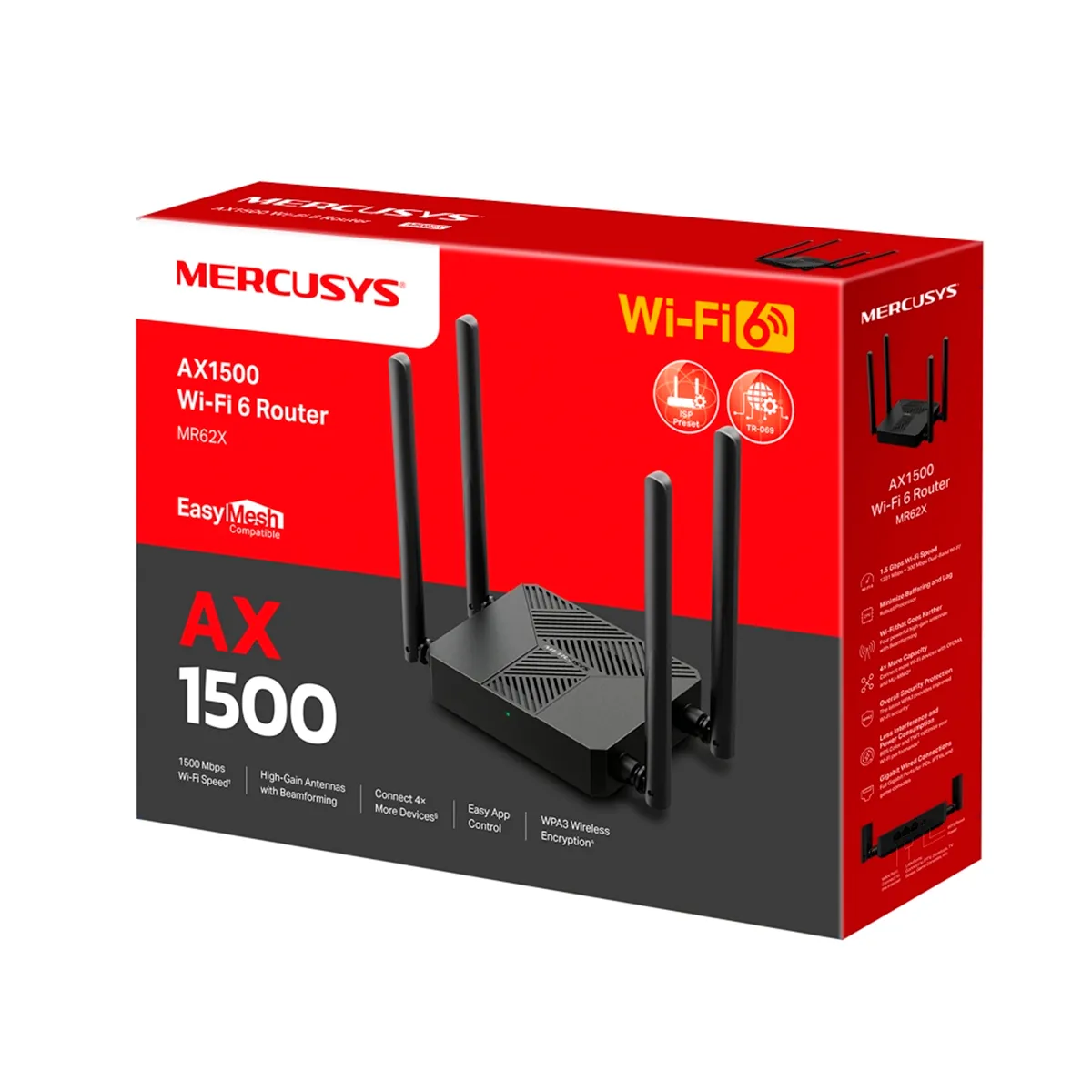 ROUTER MERCUSYS MR-62X AX1500 1.5MPS DUAL-BAND WIFI 6